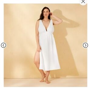 Shade & Shore White Swim Coverup with Breezy Silhouette